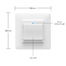TUYA WS-EUY1-W Wi-Fi, Włącznik światła Wi-Fi 1-gang biały Moes WS-EUY1 Tuya