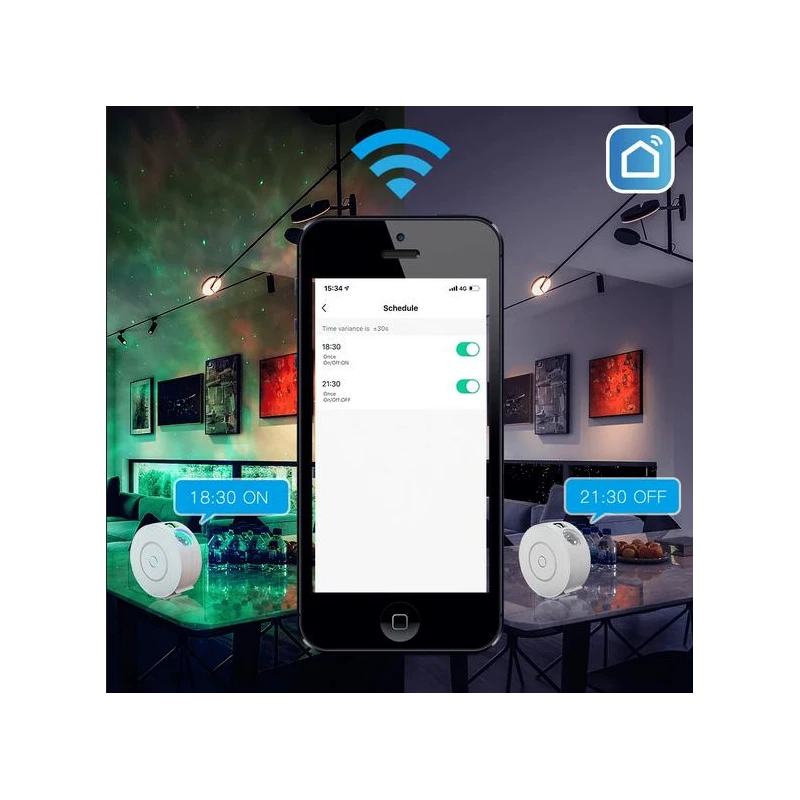 TUYA WP-NX-SP, Projektor gwiazd LED RGB + Laser Wi-Fi Moes WP-NX-SP Tuya