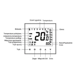 TUYA WHT-2000-GC, Termostat do pieca gazowego/wodnego Wi-Fi Czarny Moes TUYA WHT-2000-GC Tuya