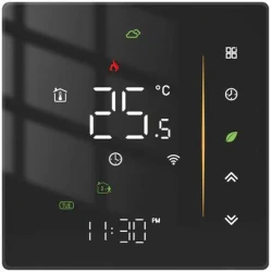 TUYA BHT-006-GBLW, Termostat do ogrzewania podłogowego 16A czarny Wi-Fi Moes BHT-006-GBLW Tuya