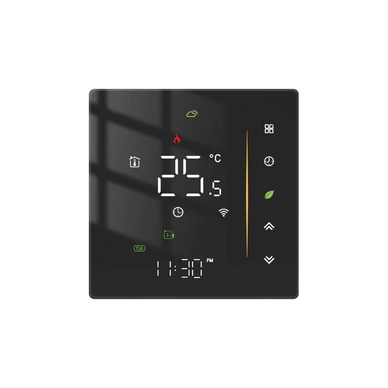 TUYA BHT-006-GBLW, Termostat do ogrzewania podłogowego 16A czarny Wi-Fi Moes BHT-006-GBLW Tuya