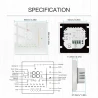 TUYA BHT-006-GBLW, Termostat do ogrzewania podłogowego 16A czarny Wi-Fi Moes BHT-006-GBLW Tuya
