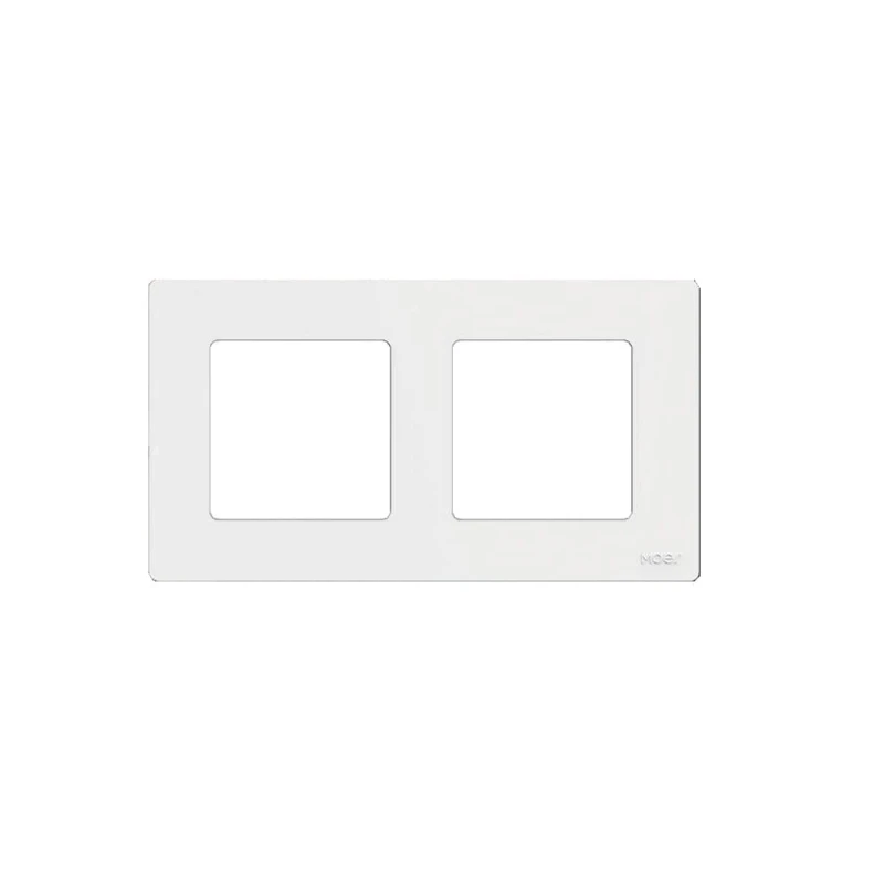 TUYA PP-SR-EU2P-WH-MS, Ramka do włączników Światła Podwójna Biała Moes PP-SR-EU2P-WH-MS Tuya