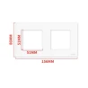 TUYA PP-SR-EU2P-WH-MS, Ramka do włączników Światła Podwójna Biała Moes PP-SR-EU2P-WH-MS Tuya