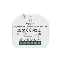 TUYA MS-108ZR, Sterownik dopuszkowy rolet Zigbee + RF Moes MS-108ZR Tuya