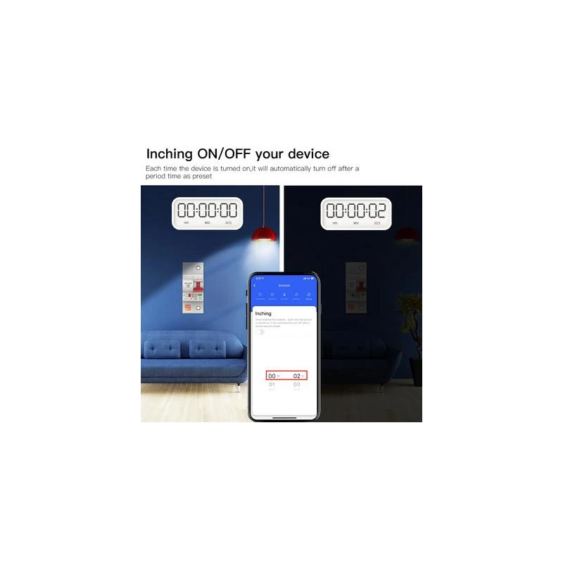 TUYA WCB-SC-1P20M, Wyłącznik obwodu 1P 20A Moes WCB-SC-1P20M Tuya