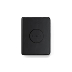 Satechi FindAll Passport Cover - etui na paszport ze skóry wegańskiej z lokalizatorem kompatybilne z Apple Find My (black)