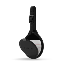 Satechi FindAll Luggage Tag - zawieszka do bagażu ze skóry wegańskiej z lokalizatorem kompatybilna z Apple Find My (black)