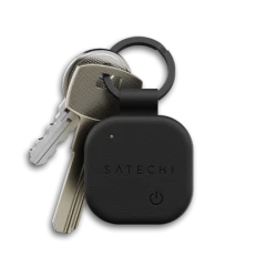 Satechi FindAll Keychain - brelok ze skóry wegańskiej z lokalizatorem kompatybilny z Apple Find My (black)