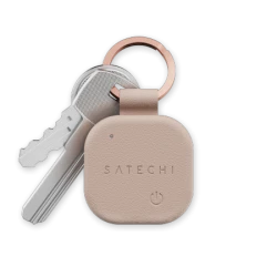 Satechi FindAll Keychain - brelok ze skóry wegańskiej z lokalizatorem kompatybilny z Apple Find My (desert rose)