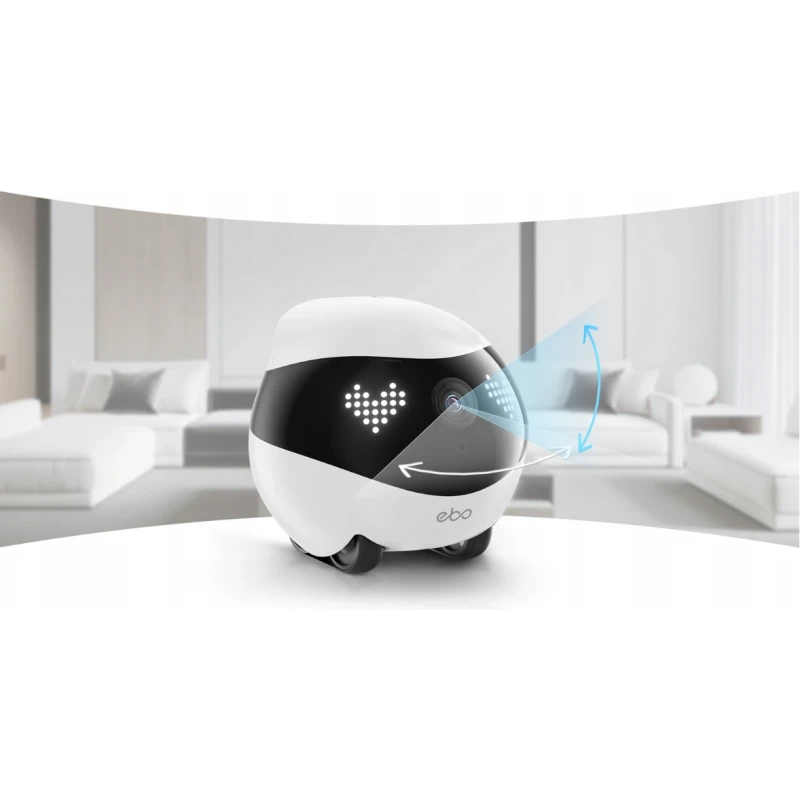 EnaBot EBO AIR 2 domowy, mobilny robot monitorujący kamera rozrywka audio (różowy)