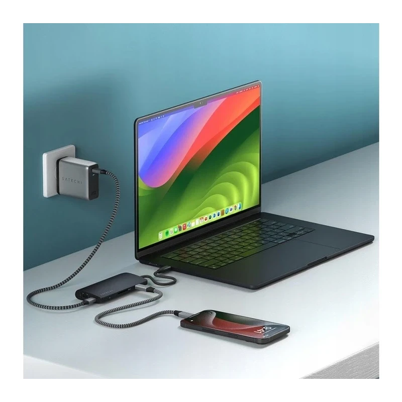Satechi USB-C Multiport Adapter 8K - adapter USB-C (USB-C, HDMI, 3x USB 3.2 Gen 2 10Gbps, 1x USB 3.2 Gen 1 5Gbps, czytnik kart S