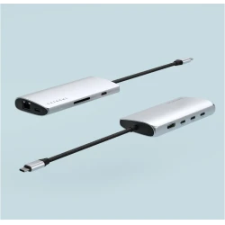 Satechi Multiport aluminioway Adapter 8K USB-C, HDMI, SD UHS-II, Ethernet