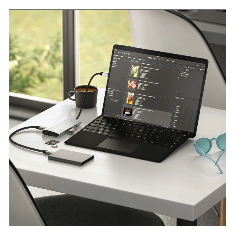 Satechi USB-C Multiport Adapter 8K - adapter USB-C (USB-C, HDMI, 3x USB 3.2 Gen 2 10Gbps, 1x USB 3.2 Gen 1 5Gbps, czytnik kart S