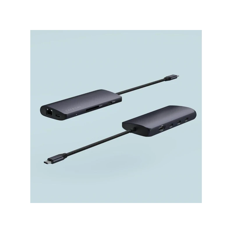 Satechi USB-C Multiport Adapter 8K - adapter USB-C (USB-C, HDMI, 3x USB 3.2 Gen 2 10Gbps, 1x USB 3.2 Gen 1 5Gbps, czytnik kart S