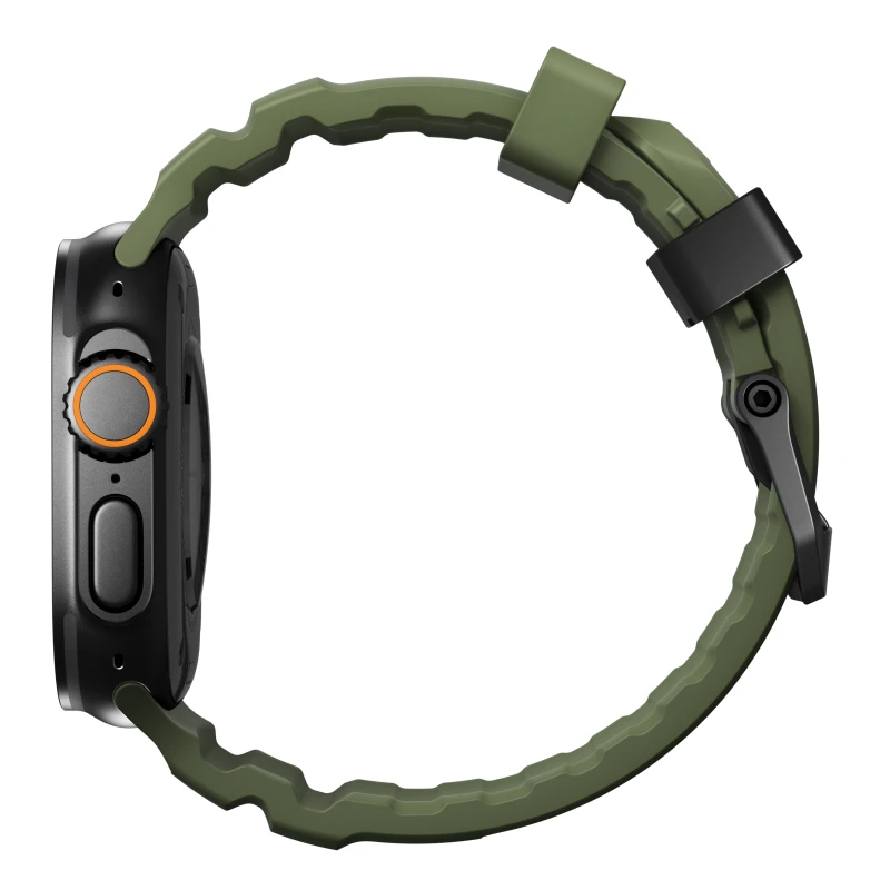 NOMAD sportowy pasek Apple Watch KFM i tytan 10/9/8/7/SE/6/5/4 49/46/45/44 (forest, black hardware)