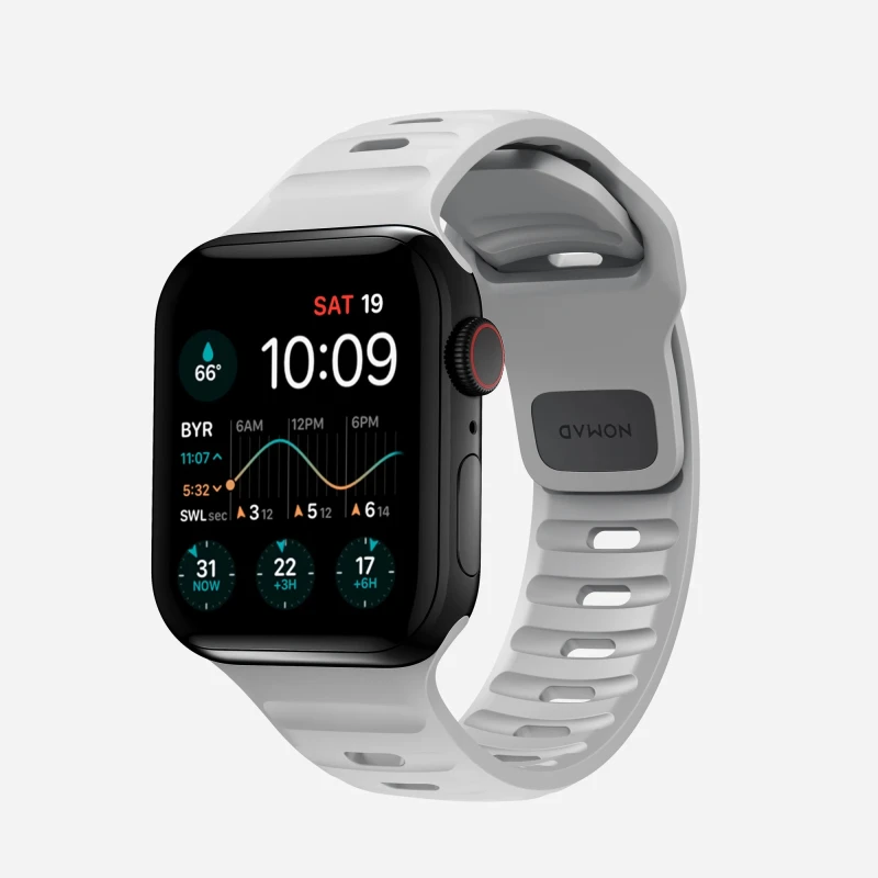 NOMAD Sport Band - pasek do Apple Watch 46mm/49mm z KFM (lunar gray)