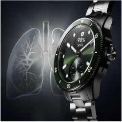 Zegarek Withings Nova smartwatch z szafirowym szkłem pomiarem tętna SPO2 EKG - zielony