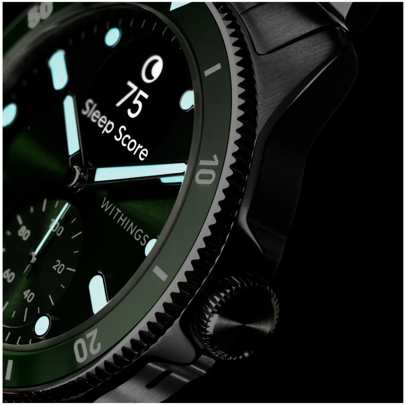 Zegarek Withings Nova smartwatch z szafirowym szkłem pomiarem tętna SPO2 EKG - zielony