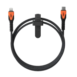 UAG Rugged Cable - kabel USB-C - lightning 30W, 1,5 m (black/orange) [mto]