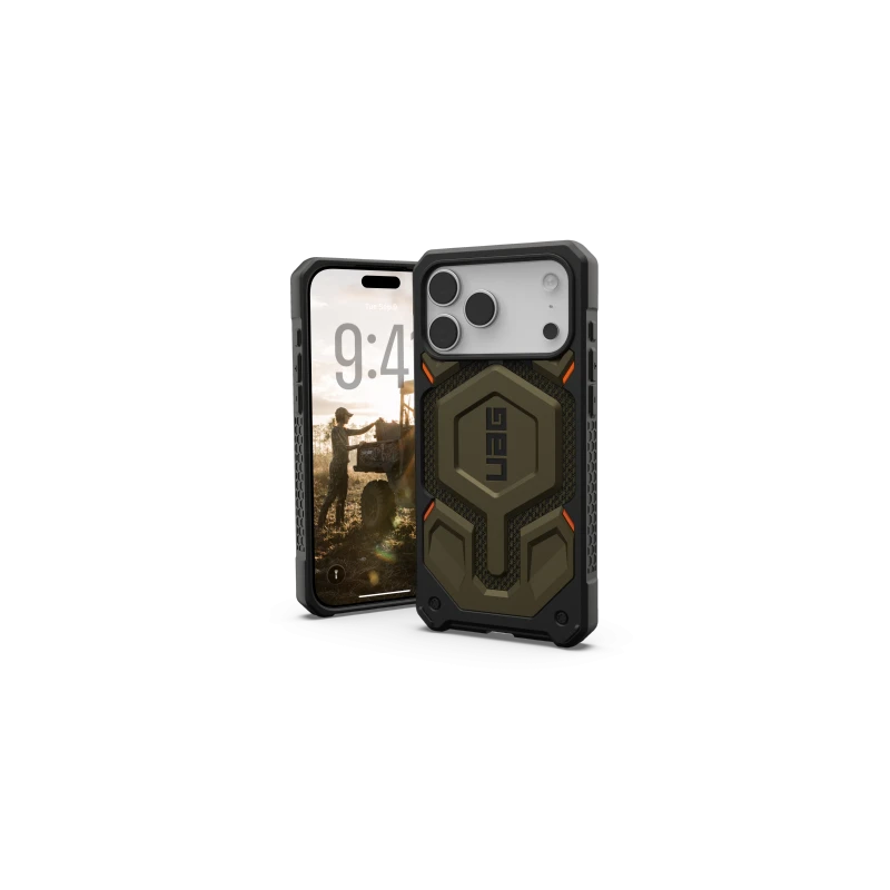 UAG Monarch Pro - etui do iPhone 17 Pro Max kompatybilne z MagSafe (kevlar element green)