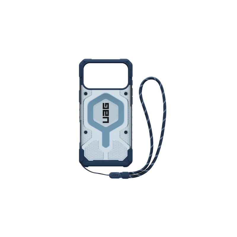 UAG Pathfinder Clear MagSafe Bundle - etui do iPhone 17 Pro Max kompatybilne z MagSafe oraz smycz na nadgarstek (blues)