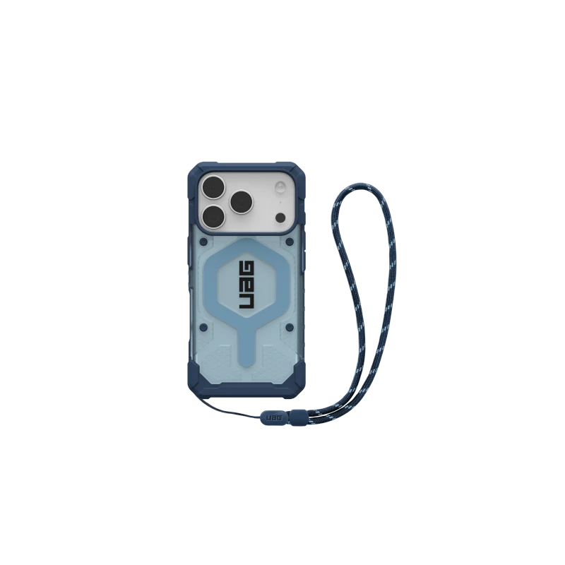 UAG Pathfinder Clear MagSafe Bundle - etui do iPhone 17 Pro kompatybilne z MagSafe oraz smycz na nadgarstek (blues)