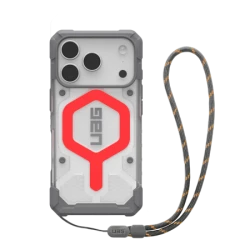 UAG Pathfinder Clear MagSafe Bundle - etui do iPhone 17 Pro kompatybilne z MagSafe oraz smycz na nadgarstek (active lava)