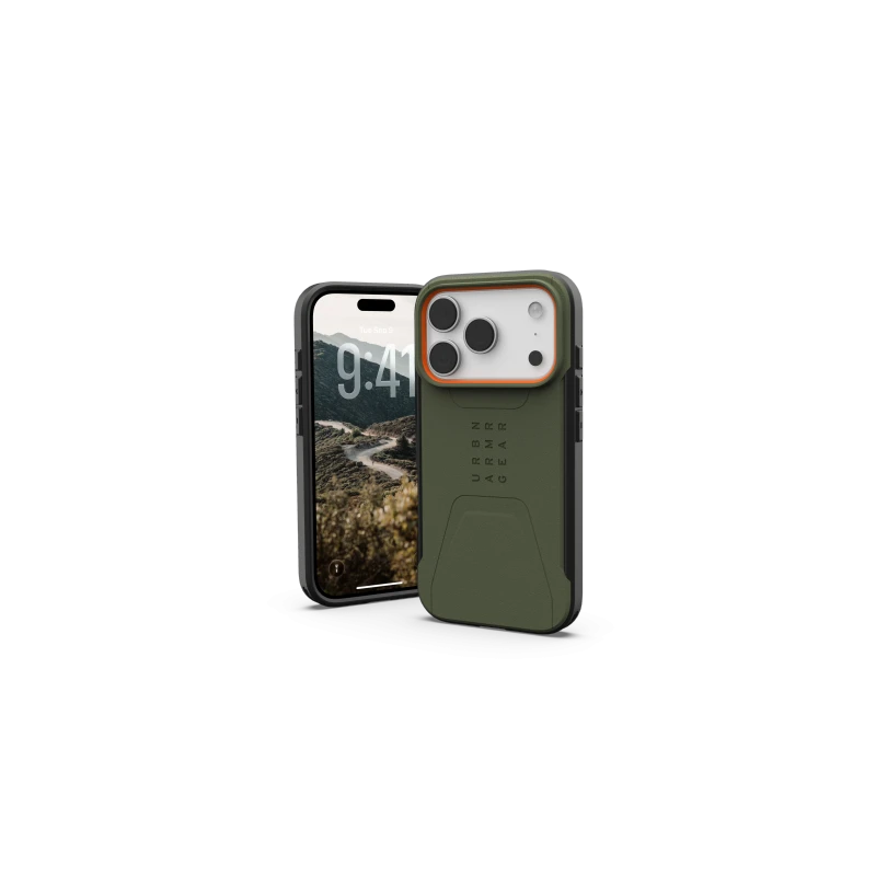 UAG Civilian MagSafe - etui do iPhone 17 Pro kompatybilne z MagSafe (olive/orange)