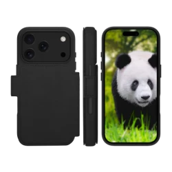 dbramante 1928 Lynge MS - skórzane etui do iPhone 17 Pro kompatybilne z MagSafe (black)