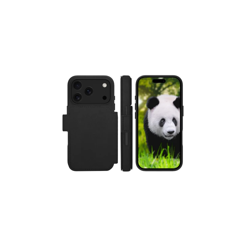 dbramante 1928 Lynge MS - skórzane etui do iPhone 17 Pro kompatybilne z MagSafe (black)