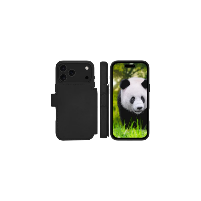 dbramante 1928 Lynge MS - skórzane etui do iPhone 17 Pro Max kompatybilne z MagSafe (black)