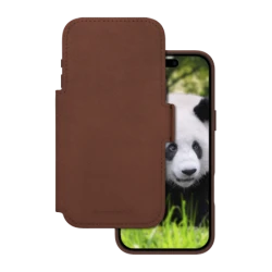 dbramante 1928 Lynge MS - skórzane etui do iPhone 17 Pro Max kompatybilne z MagSafe (dark tan)