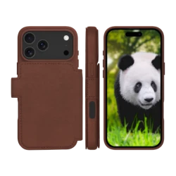 dbramante 1928 Lynge MS - skórzane etui do iPhone 17 Pro Max kompatybilne z MagSafe (dark tan)