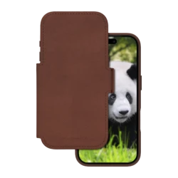 dbramante 1928 Lynge MS - skórzane etui ochronne do iPhone 17 Pro kompatybilne z MagSafe (dark tan)
