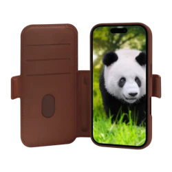 dbramante 1928 Lynge MS - skórzane etui ochronne do iPhone 17 Pro kompatybilne z MagSafe (dark tan)