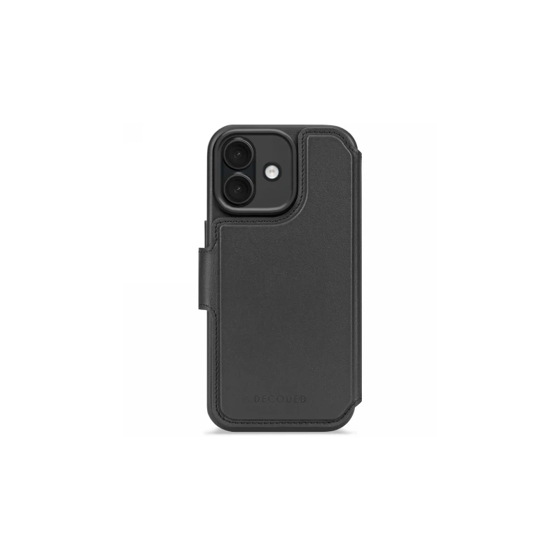 Decoded pokrowiec case dwuczęściowe etui z klapką iPhone 17 MagSafe skóra (black)