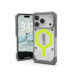 UAG Pathfinder Clear MagSafe - etui do iPhone 17 Pro kompatybilne z MagSafe (active neon)