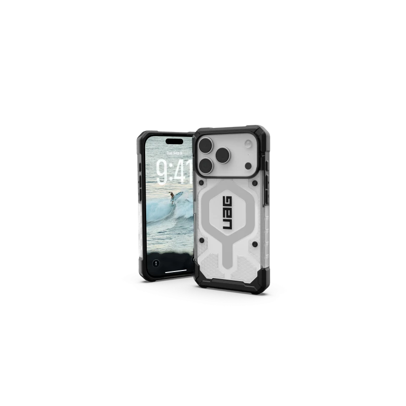 UAG Pathfinder Clear MagSafe - etui do iPhone 17 Pro kompatybilne z MagSafe (ice/silver)