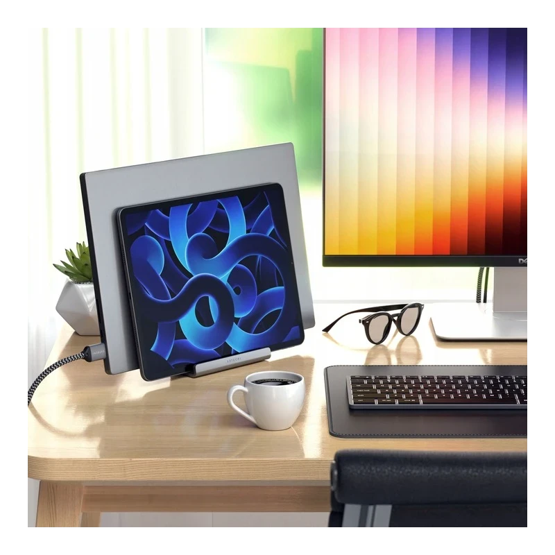 Satechi Dual Vertical Laptop Stand aluminowa podstawka laptopa oraz iPada