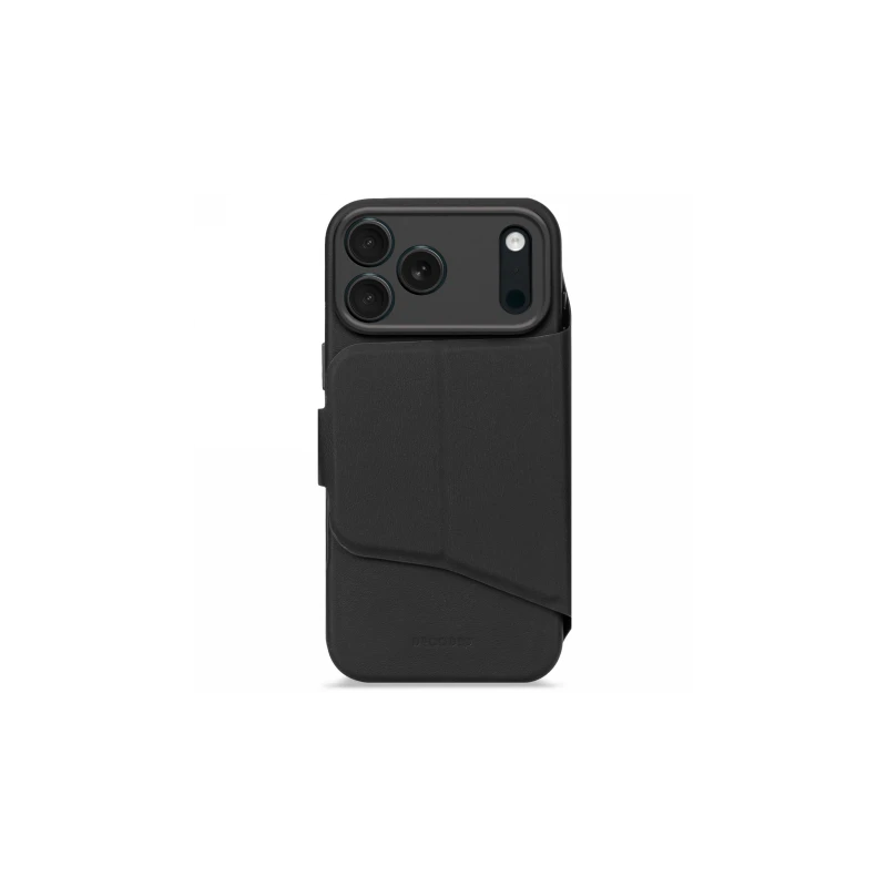 Decoded Textured Silicone Detachable Wallet - obudowa ochronna do iPhone 17 Pro Max kompatybilna z MagSafe (phantom black)