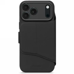 Decoded Textured Silicone Detachable Wallet - obudowa ochronna do iPhone 17 Pro kompatybilna z MagSafe (phantom black)