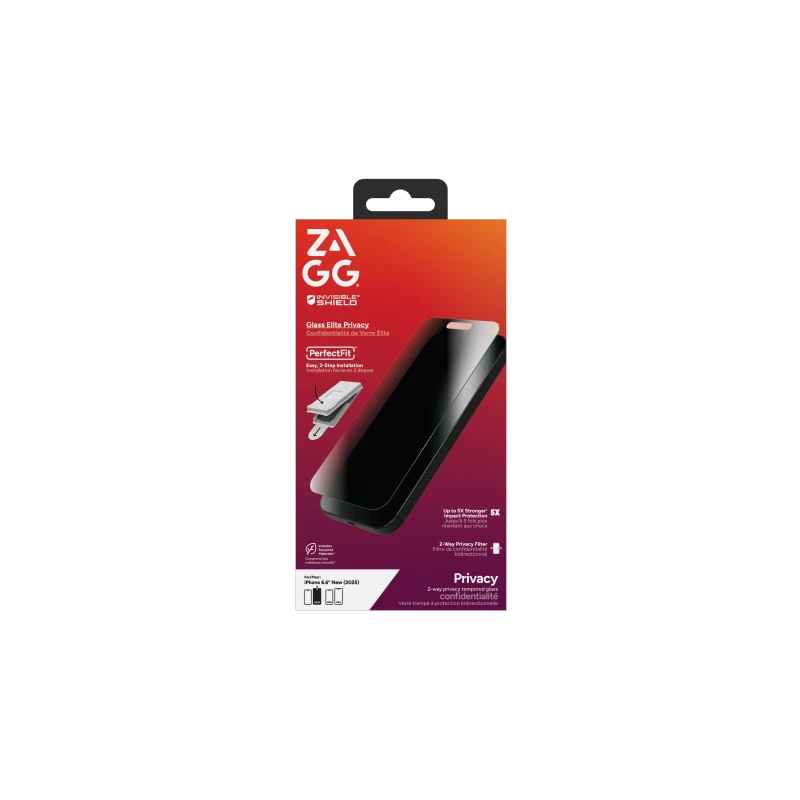 ZAGG Invisibleshield Glass Elite Privacy - prywatyzujące szkło ochronne do iPhone 17 Air