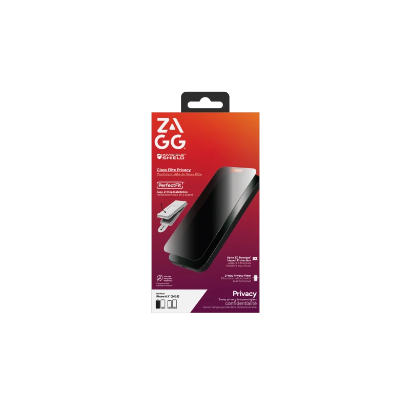 ZAGG Invisibleshield Glass Elite Privacy - prywatyzujące szkło ochronne do iPhone 17