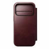 NOMAD Modern Leather Folio - skórzane etui do iPhone 17 Pro kompatybilne z MagSafe  skóra Horween (burgundy)