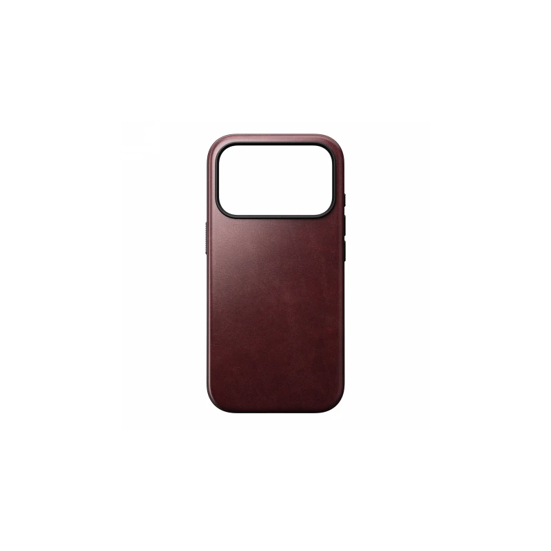 NOMAD Modern Leather Case - skórzane etui do iPhone 17 Pro kompatybilne z MagSafe  skóra Horween (burgundy)