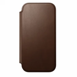 NOMAD Modern Leather Folio - skórzane etui do iPhone 17 kompatybilne z MagSafe (brown)
