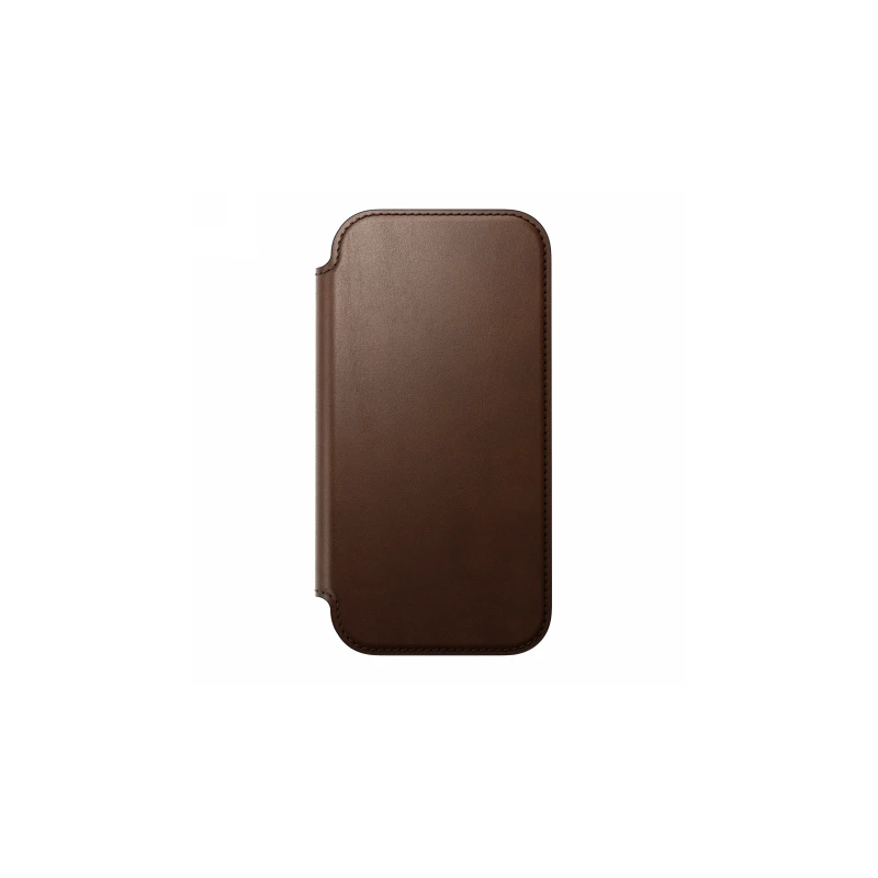 NOMAD Modern Leather Folio - skórzane etui do iPhone 17 kompatybilne z MagSafe (brown)