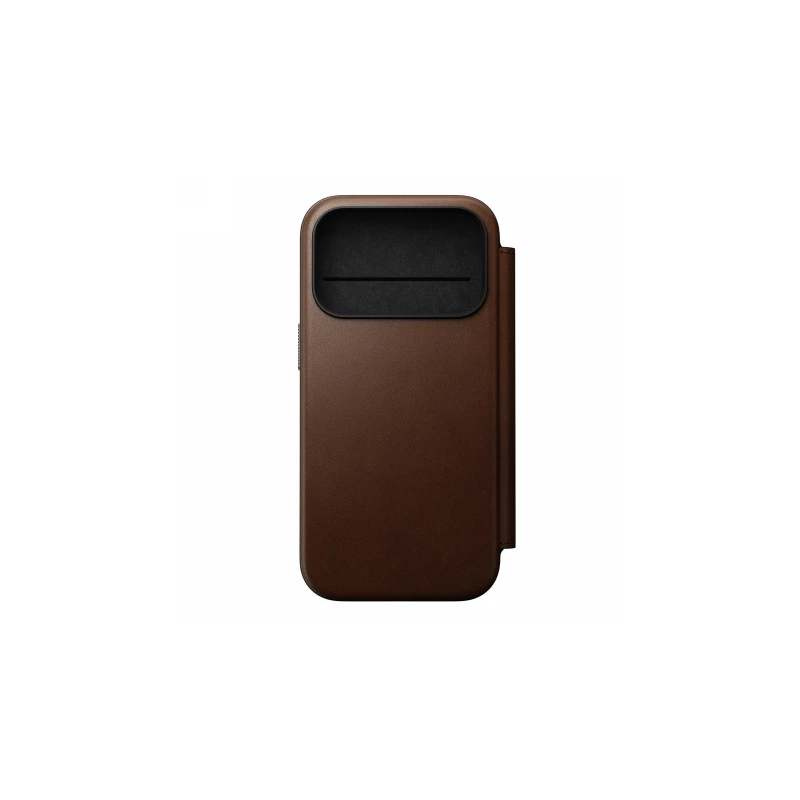 NOMAD Modern Leather Folio - skórzane etui do iPhone 17 Pro kompatybilne z MagSafe (brown)