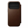 NOMAD Modern Leather Folio - skórzane etui do iPhone 17 Pro kompatybilne z MagSafe (brown)